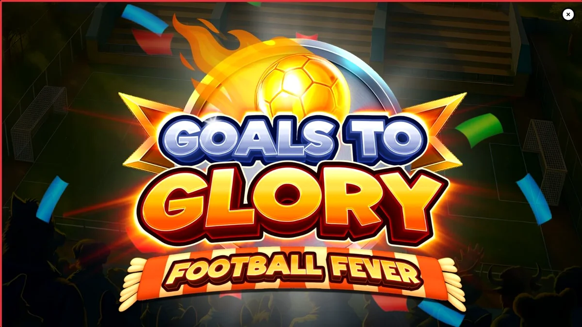 Tampilan visual slot Goals to Glory Football Fever dengan karakter hewan pemain sepak bola